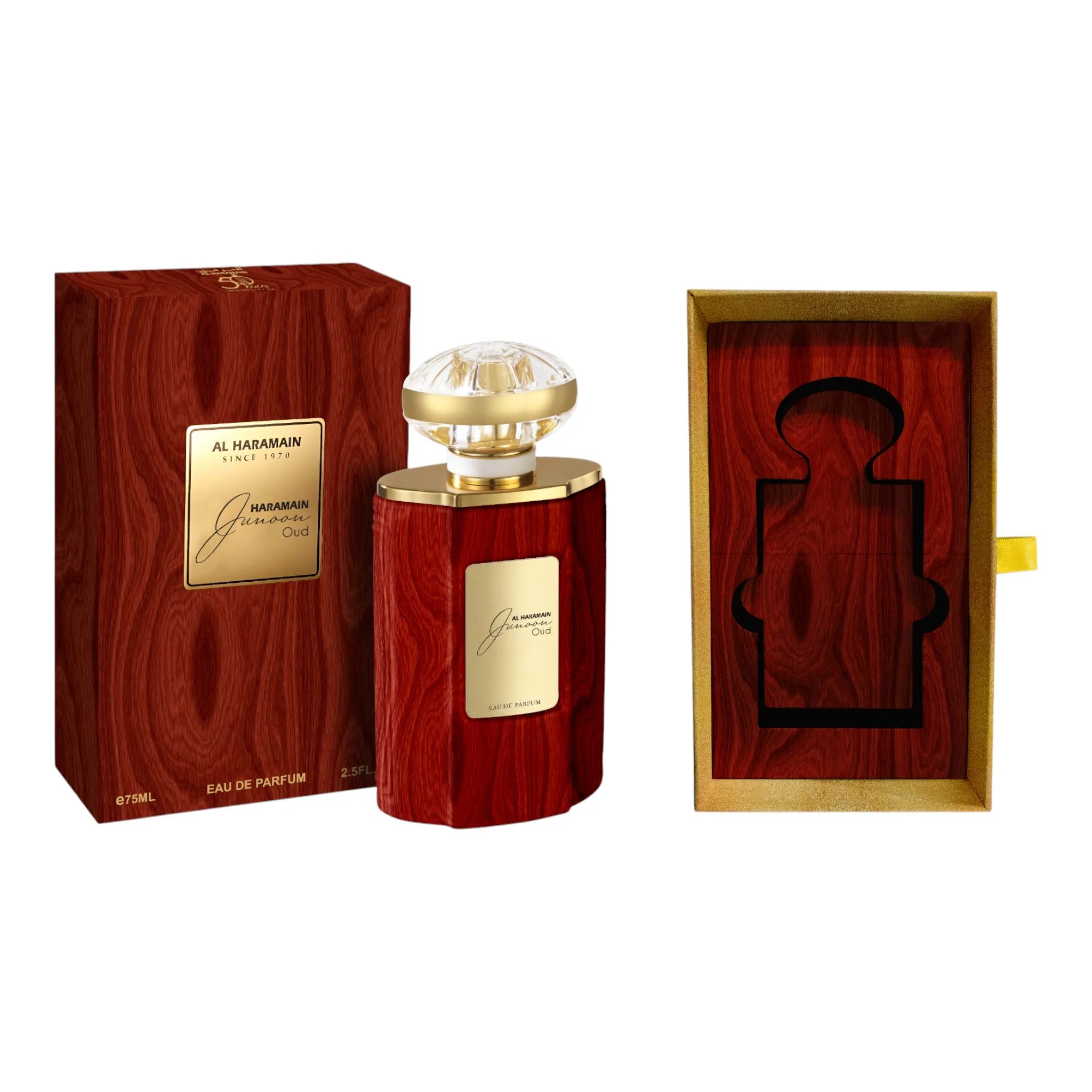 Haramain Junoon Oud 75ml – unisex oud and amber fragrance

