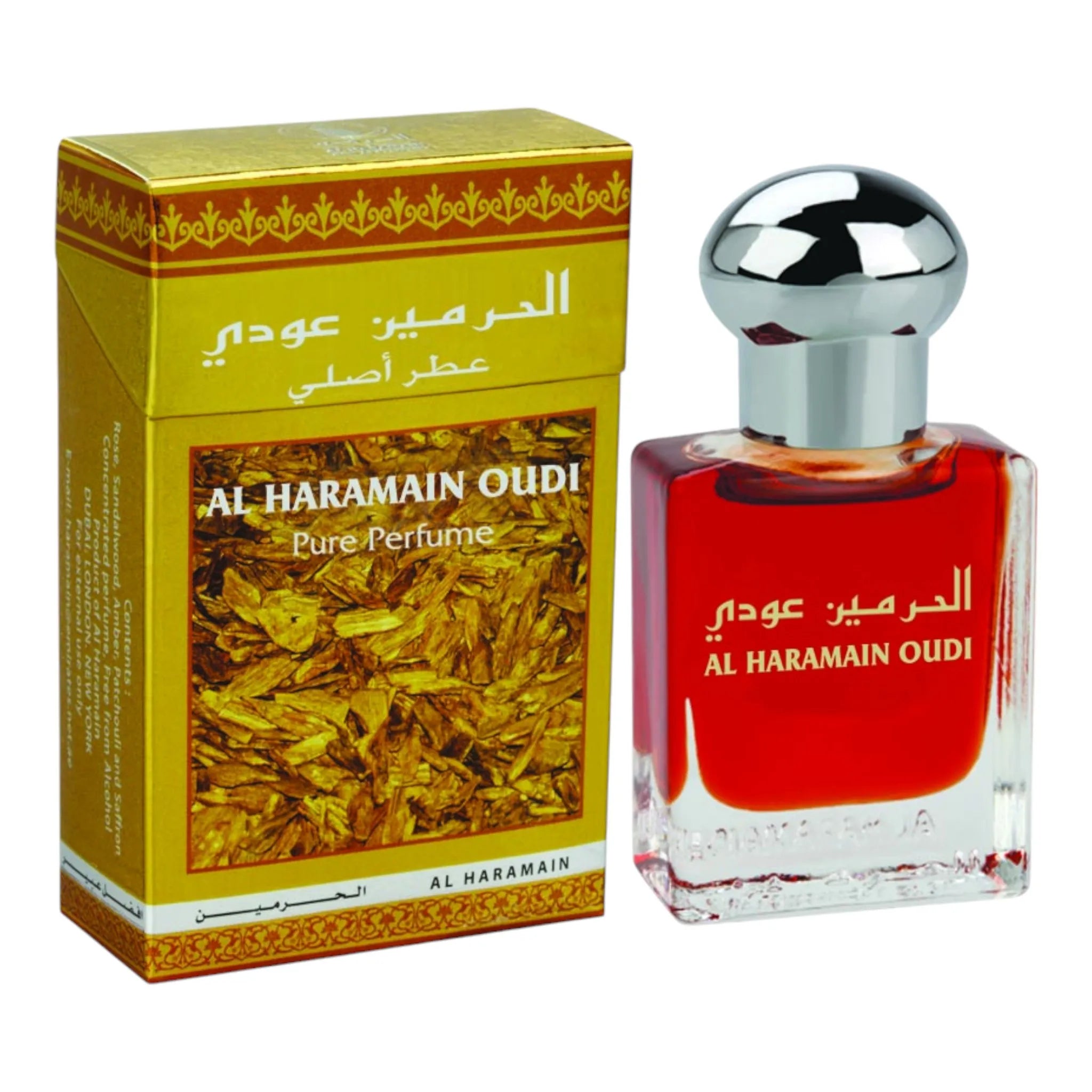 Haramain Oudi 15ml – rich oud perfume oil attar for men and women, non-alcoholic

