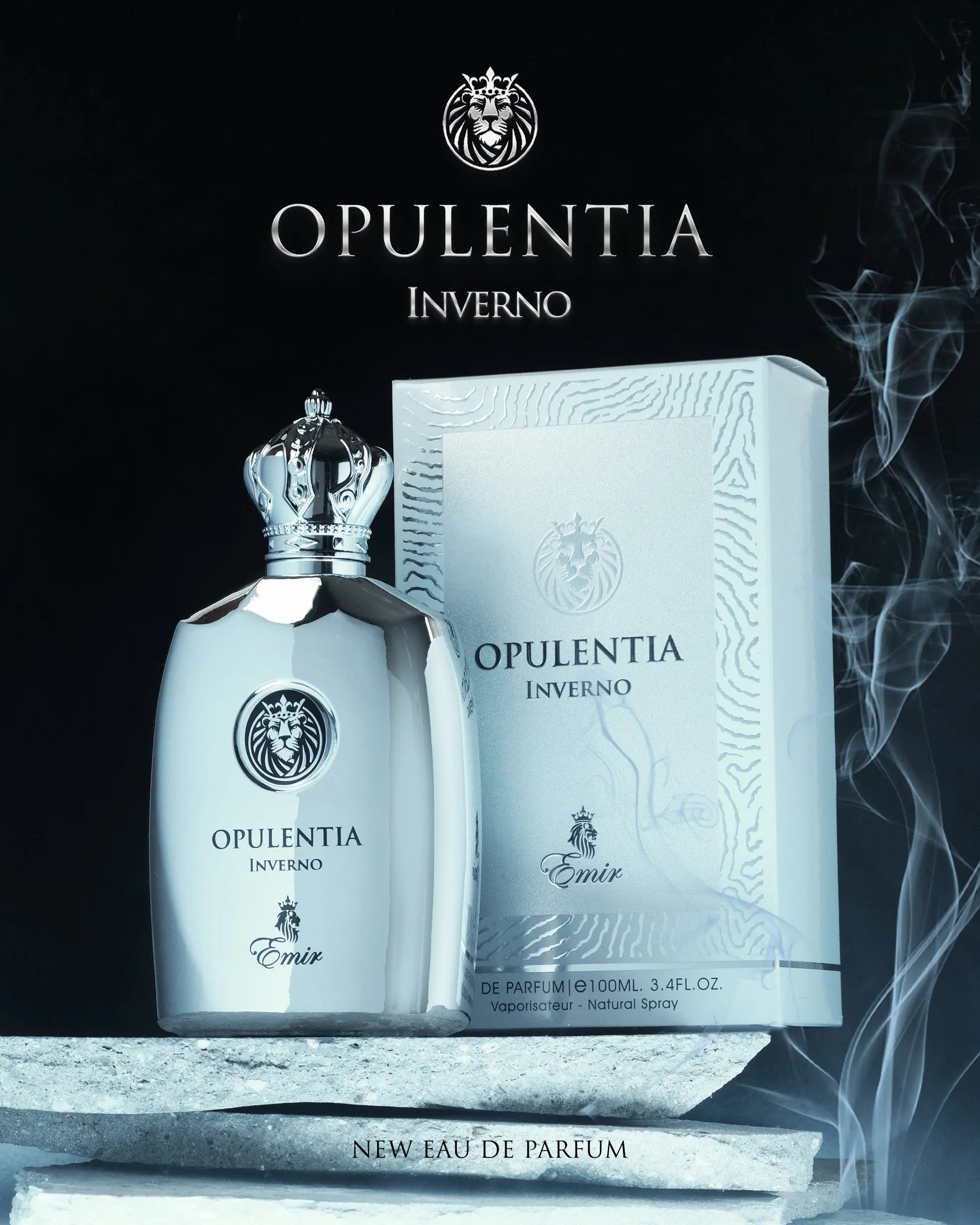 Opulentia Inverno by Emir – fresh green tea and citrus fragrance with bergamot, black currant, musk, and sandalwood

