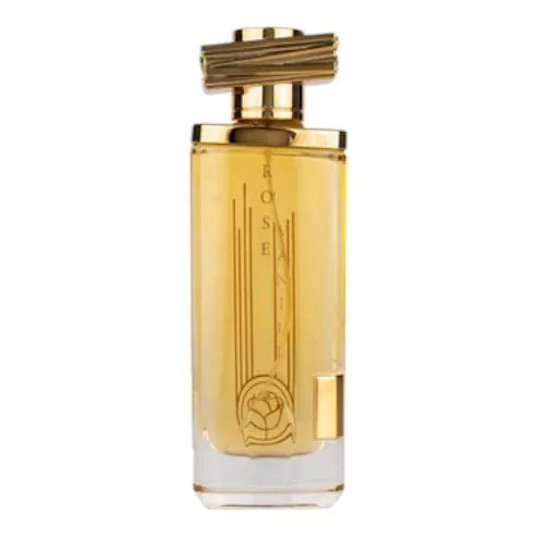 Rose Vanilla 100ml by Khadlaj – romantic perfume with lemon, rose, dry woods, vanilla, and musk in a soft, elegant bottle.

