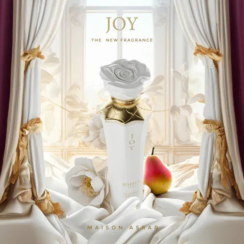 Joy Gulf Orchid 100ml by Khadlaj – fruity floral perfume with plum, red fruits, tuberose, amber, creamy musk, and cashmere in a bright, elegant bottle.

