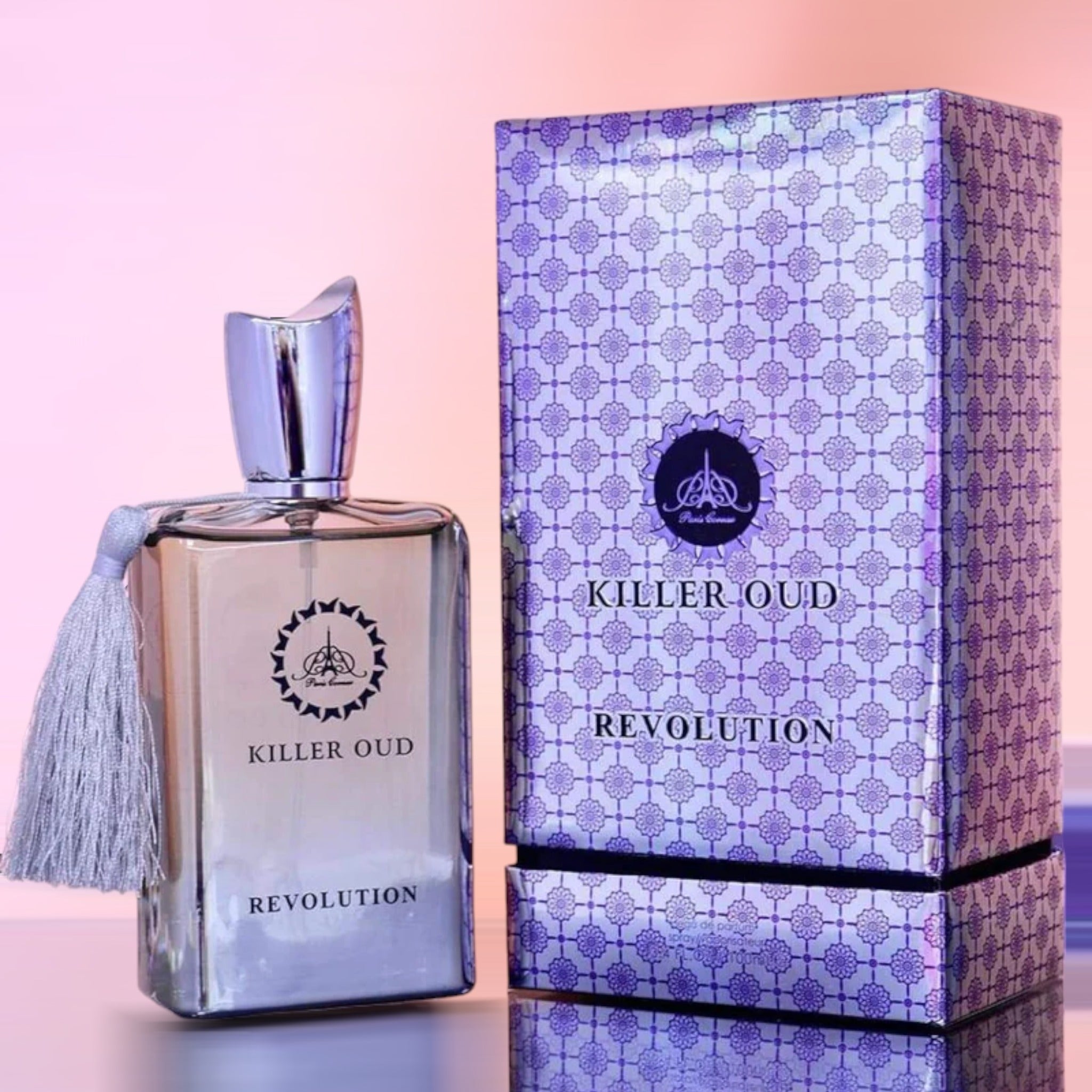 Revolution Killer Oud men’s perfume with rosemary, neroli, patchouli, and sandalwood – bold woody floral masculine scent

