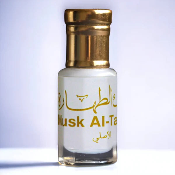 White Musk Al-Taharah oil in gold cap bottle – 6ml intimate deodorant oil for underarms and sensitive areas


