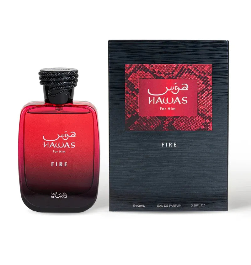 Hawas Fire EDP Unisex by Rasasi | Amber Marine Fragrance 100ml