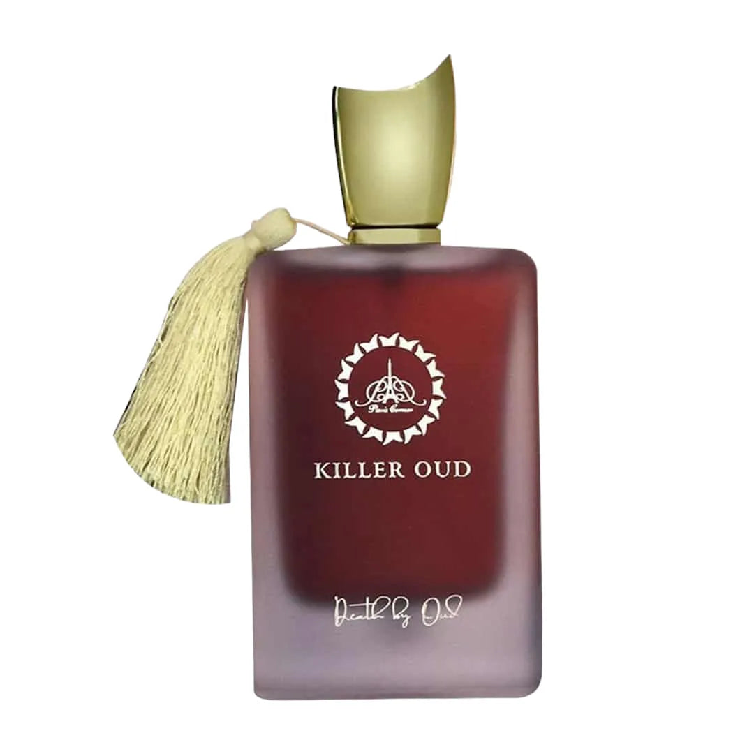 Death by Oud perfume inspired by Oud Malaki with notes of leather, tobacco, oud, amber, and spices – bold masculine fragrance

